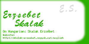 erzsebet skalak business card
